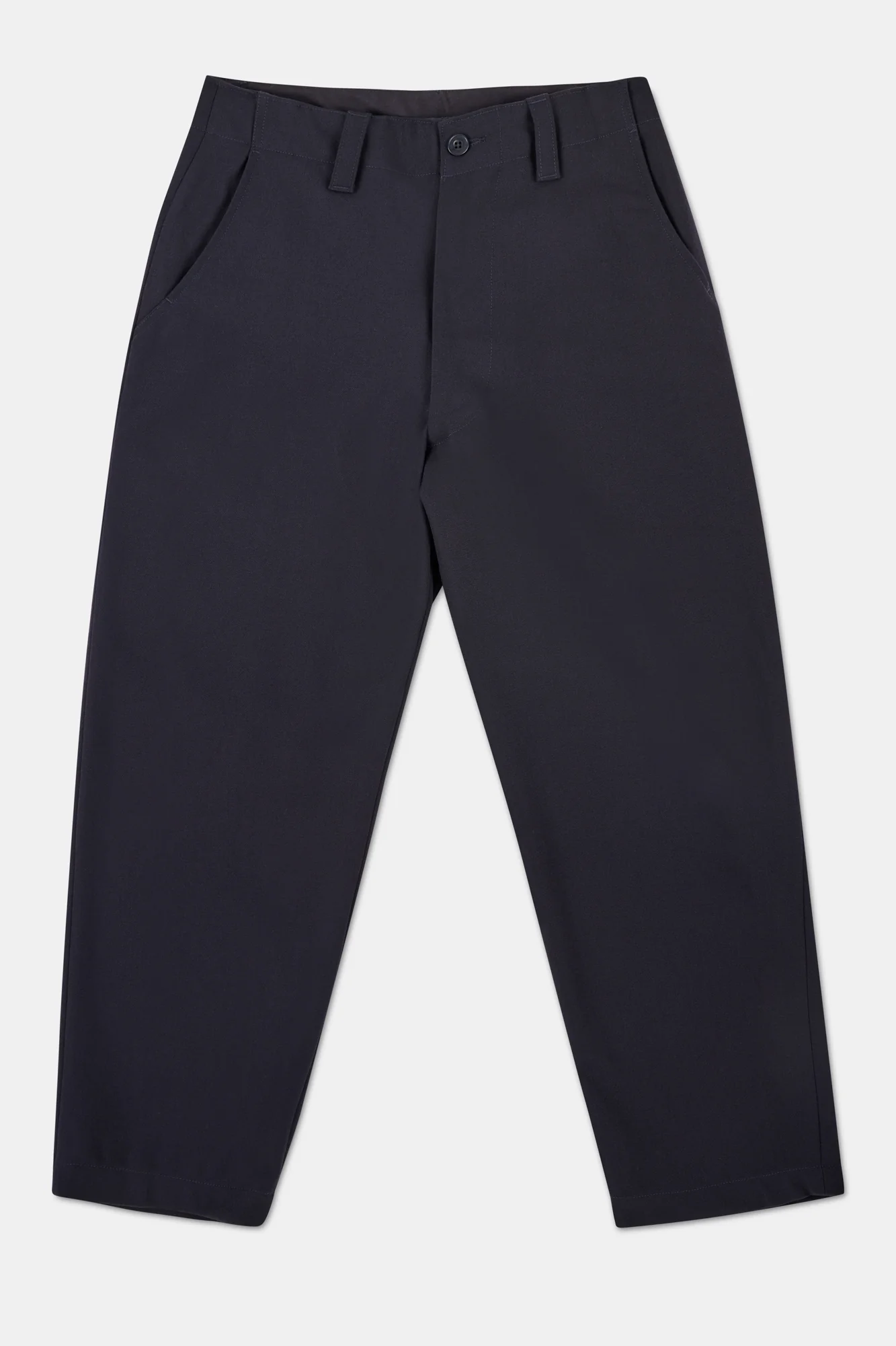 Mens Archie Wool Trousers - Navy - Image 4