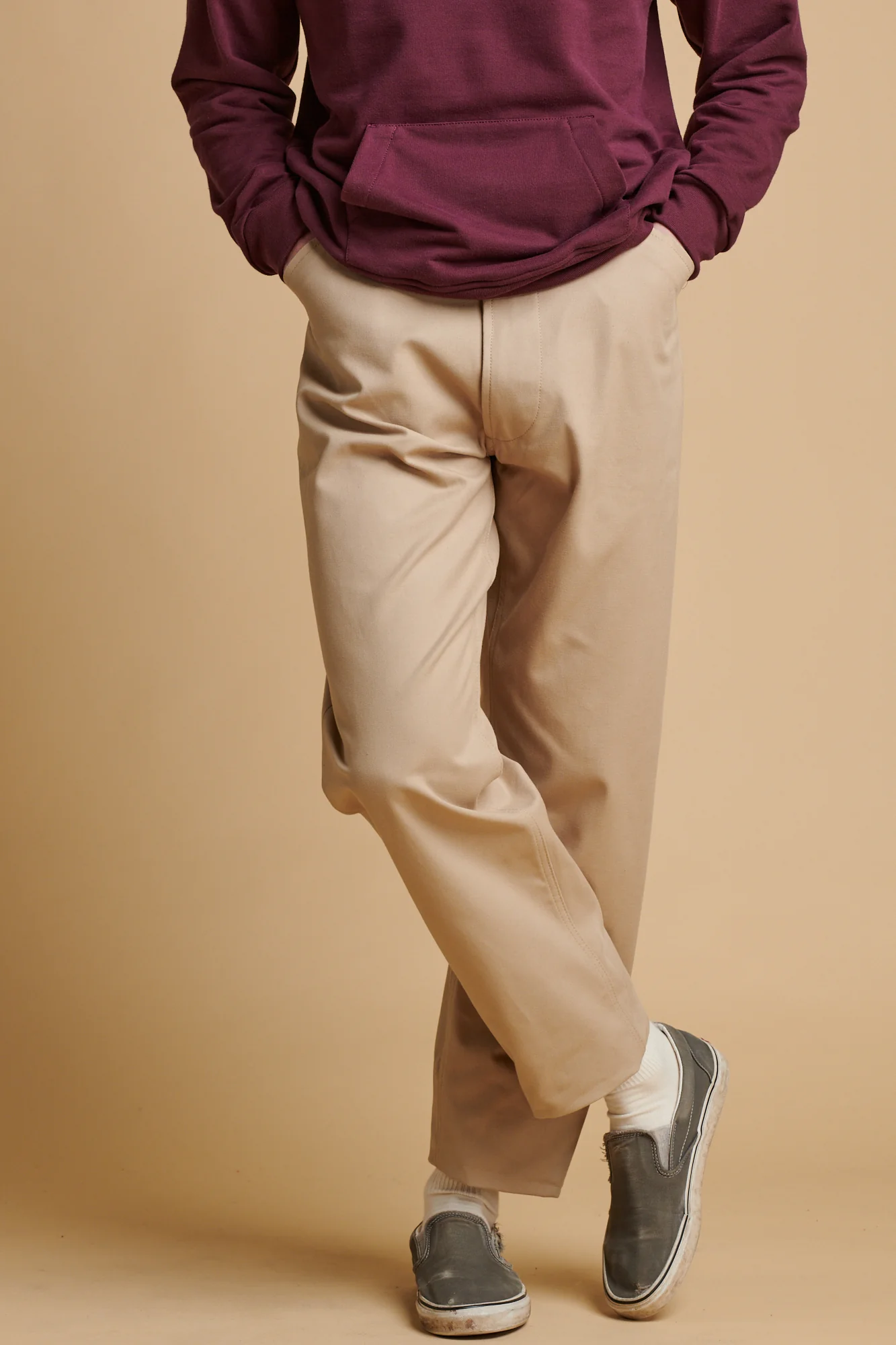 Men's Chore Heavyweight 100% Cotton Canvas Trousers - Putty - Image 4
