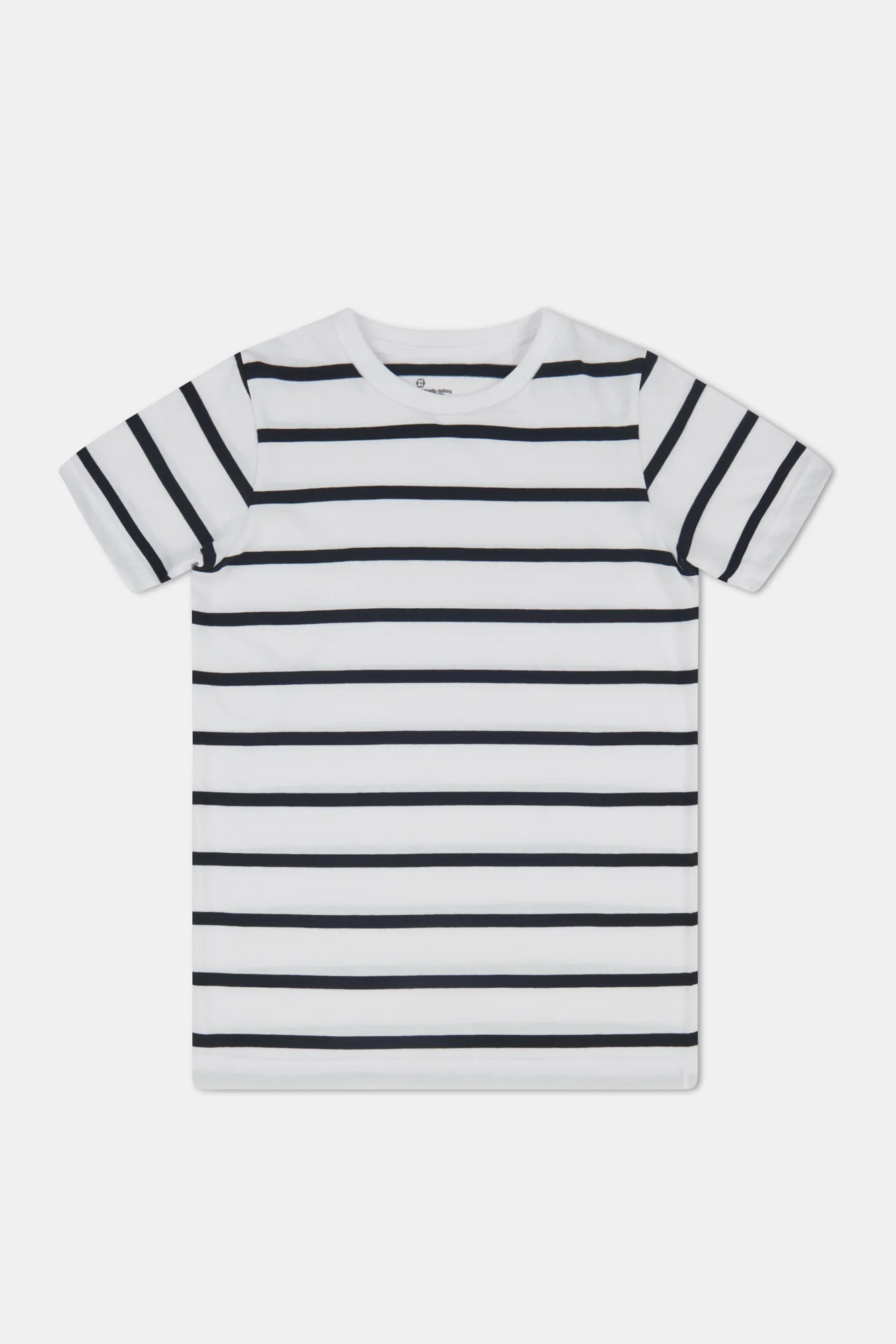 Women Short Sleeve T Shirt Plastic Free White Navy - Image 4