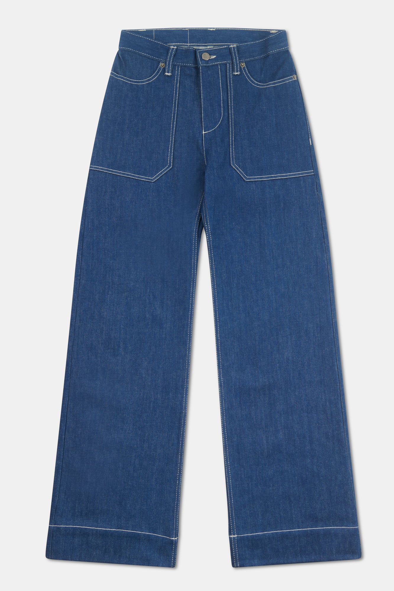 Womens High Rise Wide Leg Linda Jean - Blue - Image 3