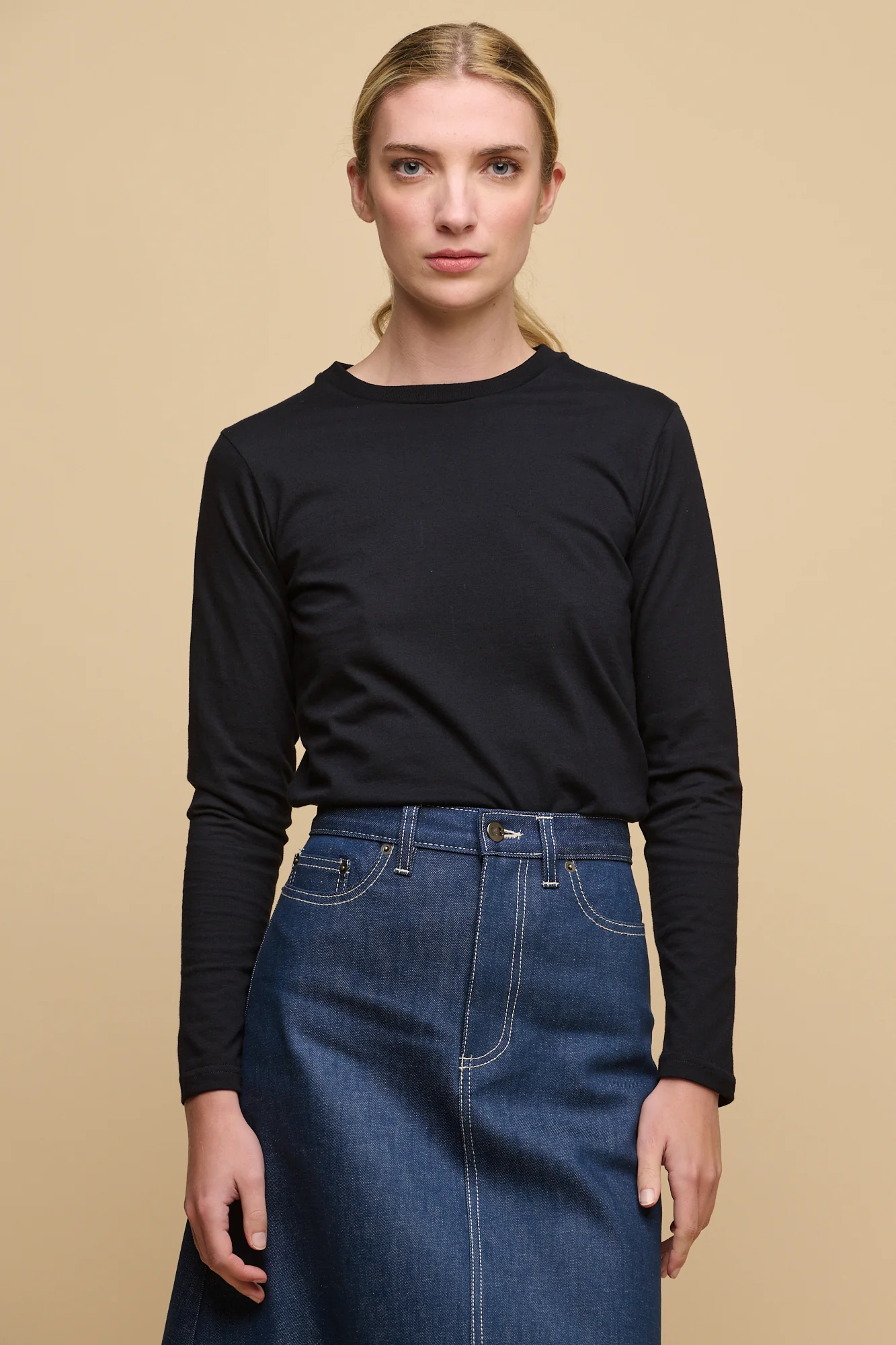 Women's Long Sleeve T Shirt - Navy - Image 3