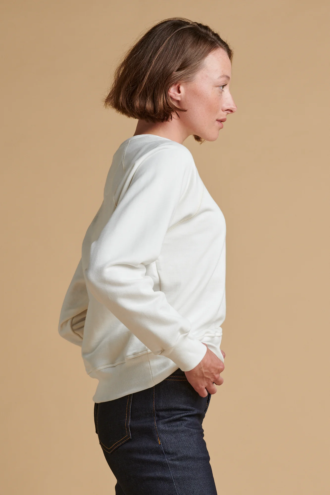 Women's Raglan Sweatshirt Plastic Free - Bone - Image 3